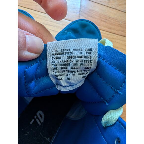 NIKE Vintage Blazer High Top Sneakers Navy Yellow Men's 10.5 Classic Retro - Picture 10 of 11